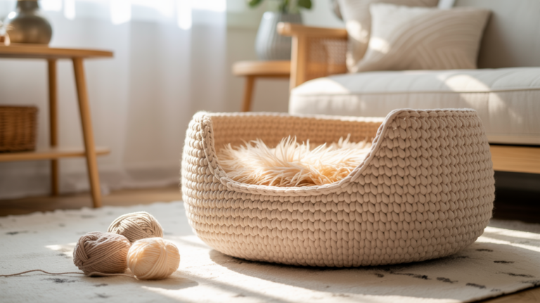 10 schöne Katzenbett häkeln Ideen für ein gemütliches Zuhause