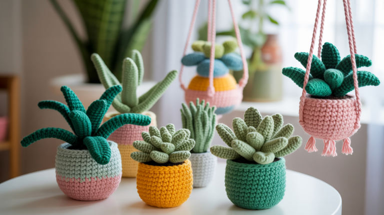 10 schöne Zimmerpflanzen Häkeln Ideen