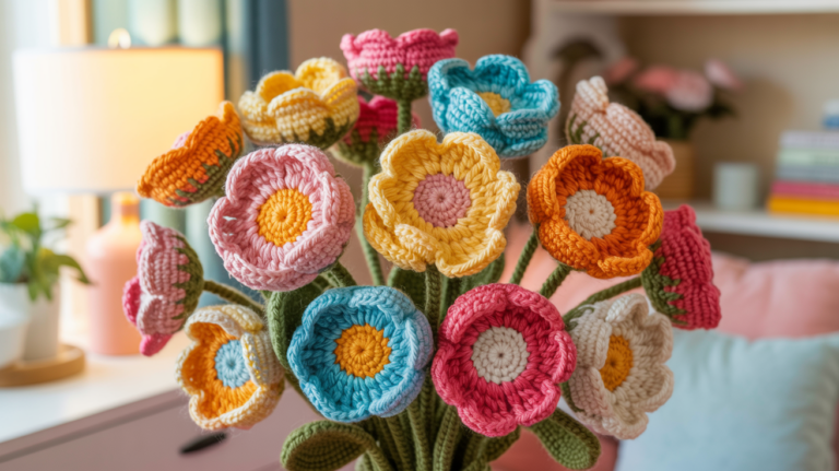 10 schöne Blumenstrauß Häkeln Ideen