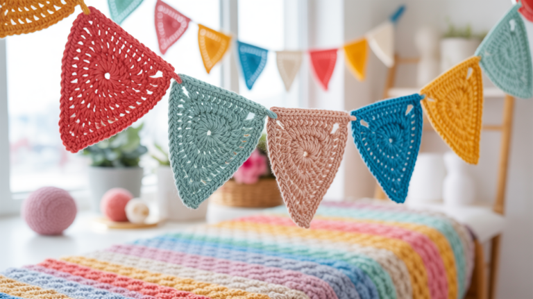 10 schöne Wimpelkette Häkeln Ideen
