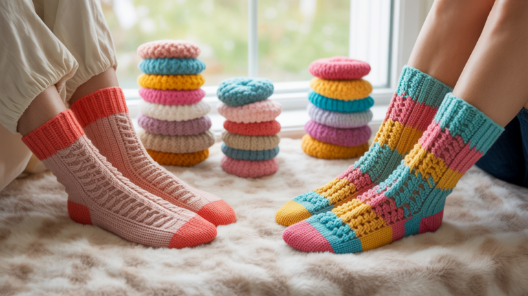 10 schöne Socken Häkeln Ideen