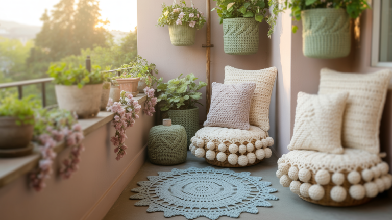 10 schöne Balkon Deko Häkeln Ideen
