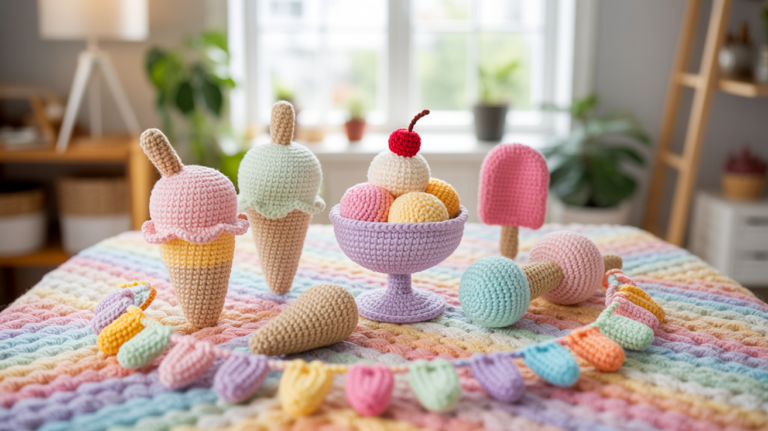 10 Beautiful Ice Cream Crochet Ideas