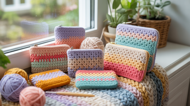 10 schöne Geldbeutel Häkeln Ideen