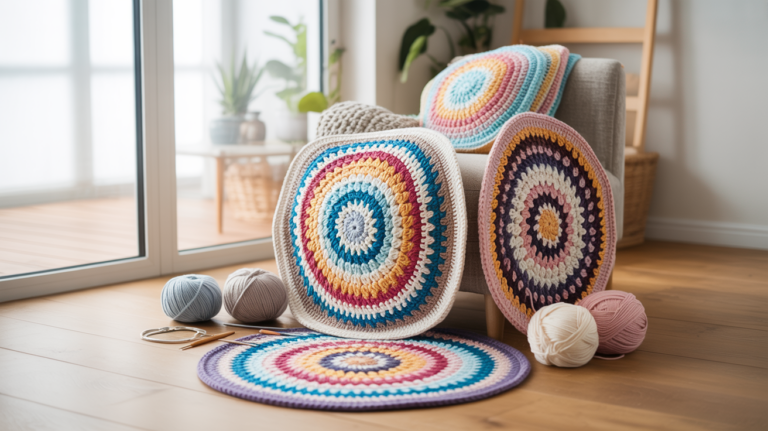 10 schöne Mandala Teppich Häkeln Ideen