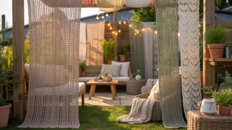 10 schöne Sichtschutz Garten Häkeln Ideen, die deinen Außenbereich sofort gemütlicher machen