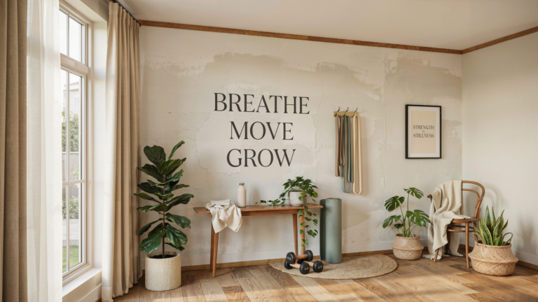 12 motivierende Wandgestaltung Ideen fürs Home Gym