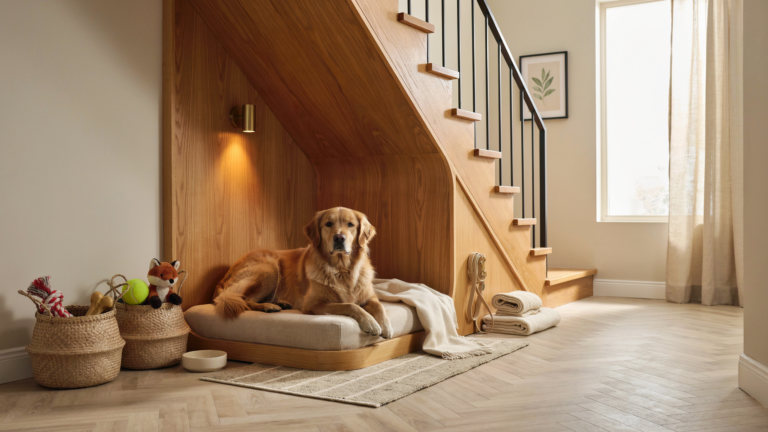10 Hundeecke Ideen unter der Treppe