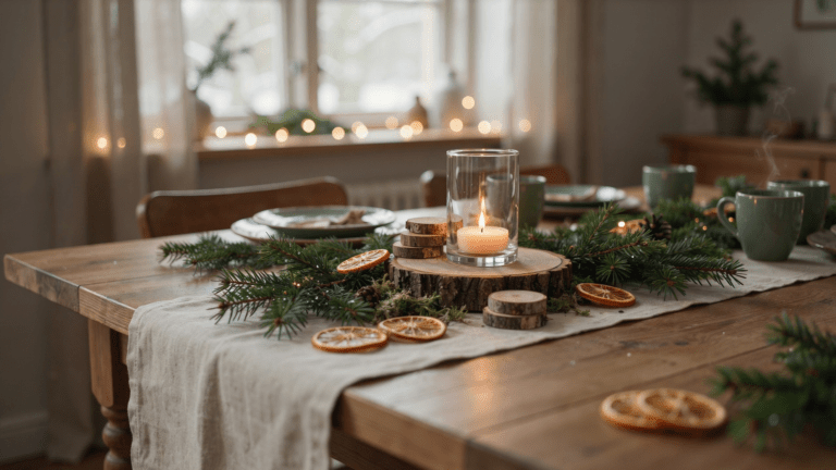 19 natürliche Baumscheiben Deko Ideen zu Weihnachten für rustikalen Charme